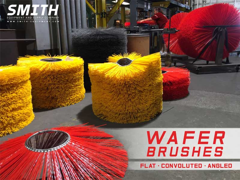 wafer brush, flat wafers, convoluted wafers, angled wafers
